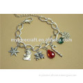 MYLOVE christmas charm bracelet chain bracelet snow flower hand jewelry wholesale MLCHB-07